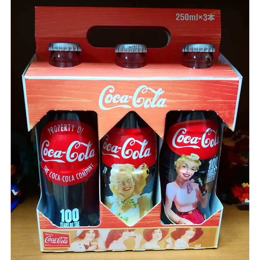 可口可樂 Coca Cola  日本 復古  曲線瓶  玻璃瓶 全套 3瓶