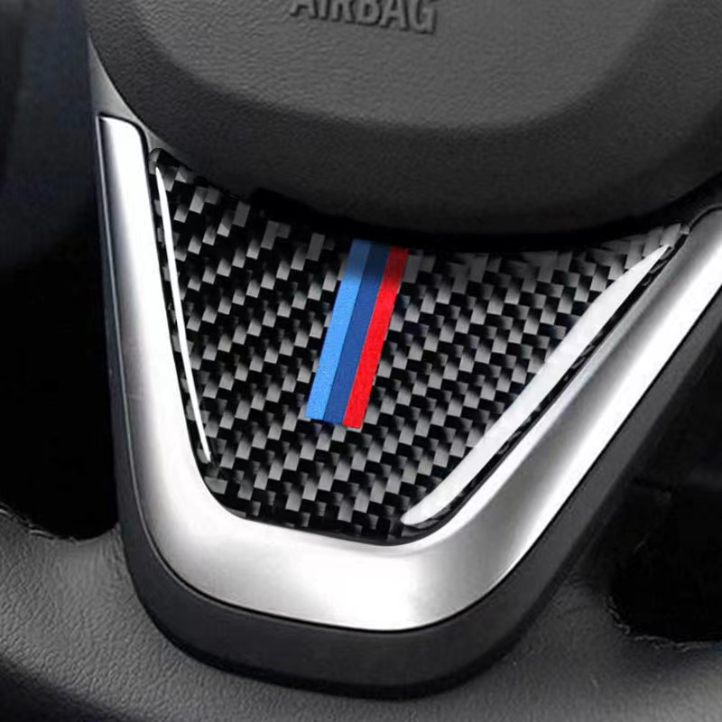 BMW寶馬方向盤貼 碳纖維方向盤貼片F10 F30 E90 E60 G20 X1 X3 X5方向盤裝飾貼 碳纖維裝飾貼片