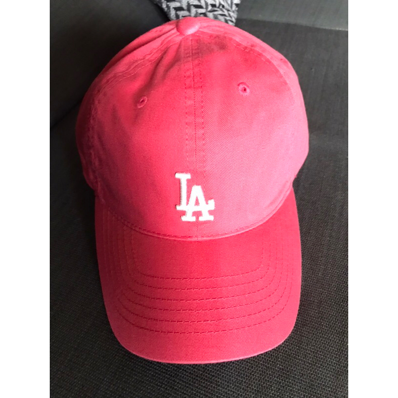 二手全新 MLB 桃粉色 LA 棒球帽 老帽 帽子