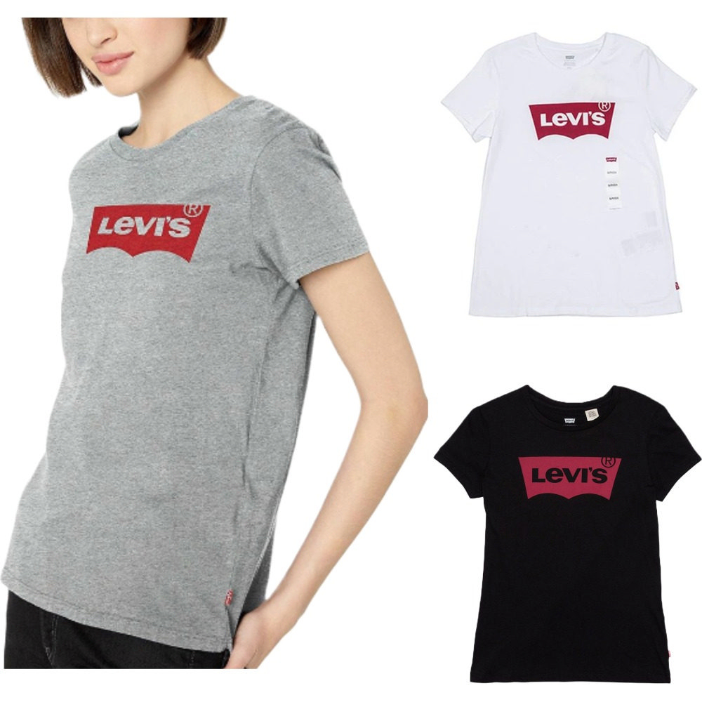 Levis 女款 經典LOGO短T 圓領腰身 短袖T恤 輕薄透氣 三色可選