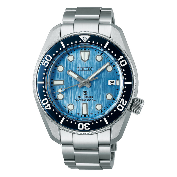 Seiko 精工 PROSPEX 6R35-01E0U(SPB299J1)限定版極地冰川潛水男士潮流腕錶  淺藍 40.