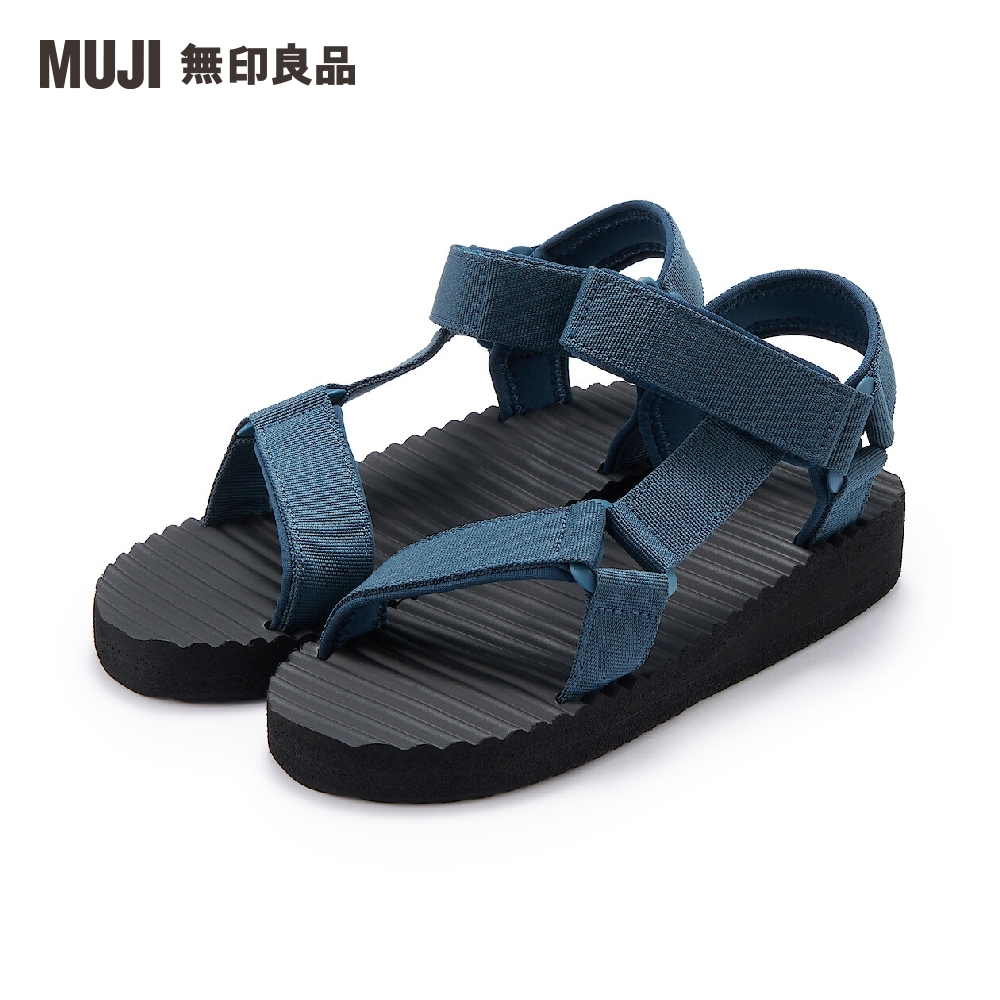 【管管小商店】全新現貨 MUJI 無印良品 織帶可調波浪海綿涼鞋 4色可選(淺灰/黑色/卡其綠/煙燻藍)