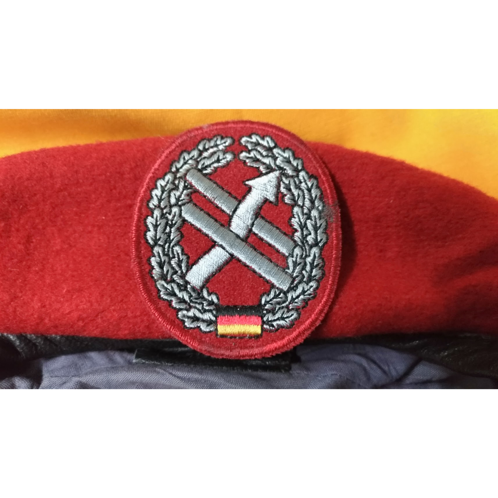 德軍公發 絨布製通訊作戰部隊貝雷帽徽