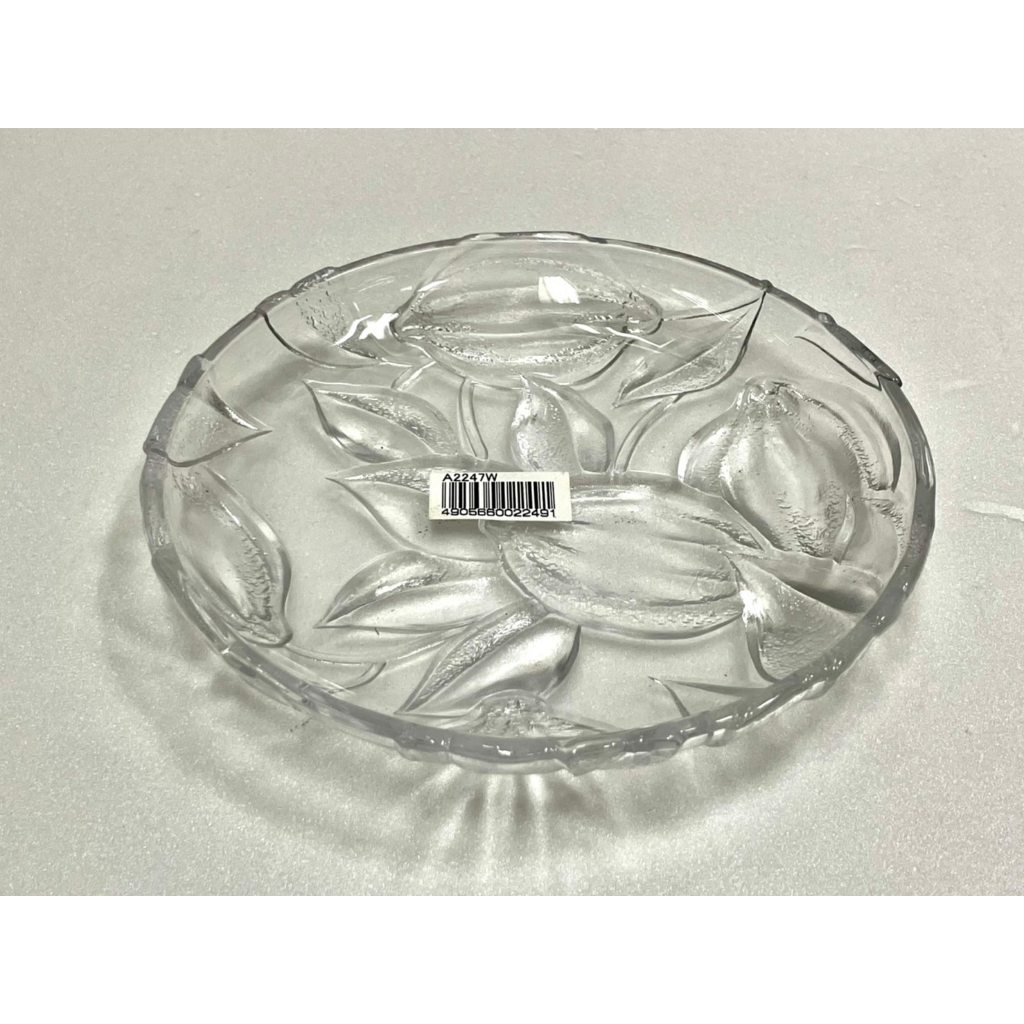 【知久道具屋】日本製SOGA 透明檸檬果盤16CM 立體浮雕 水晶玻璃盤 水果盤 A2247W