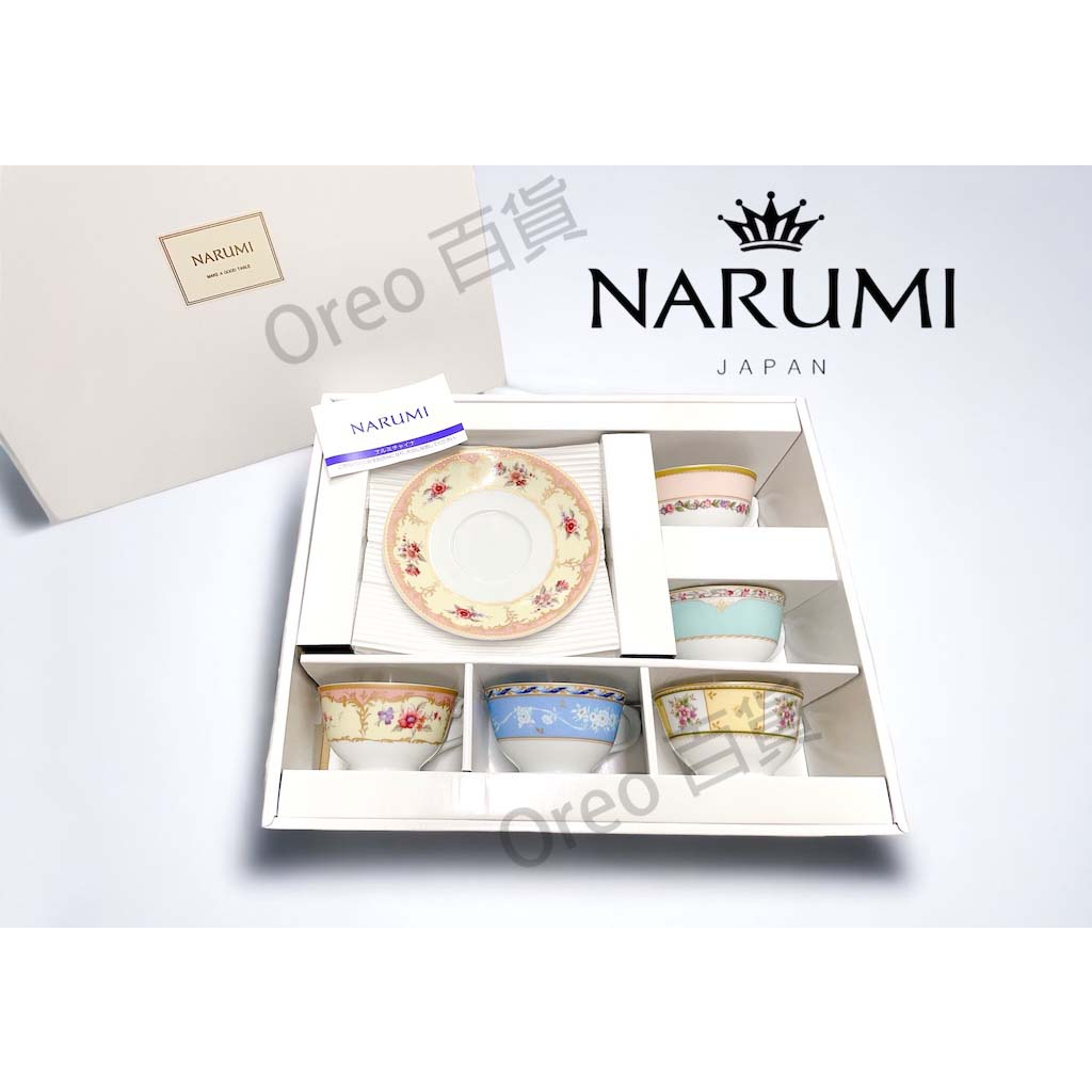 日本製【narumi】鳴海 花卉 5入花茶杯組 咖啡杯組 紅茶杯組