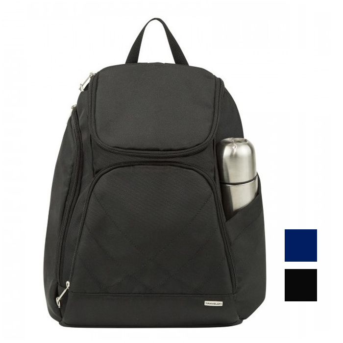 Travelon 美國 RFID 防盜 經典防盜後背包 後背包 可放置平板 手機 黑 深藍 TL-42310 綠野山房
