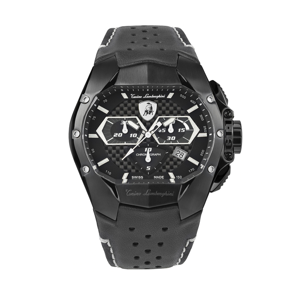 【WANgT】Tonino Lamborghini 藍寶堅尼 T9GD 飆速潮流造型三眼計時皮帶手錶