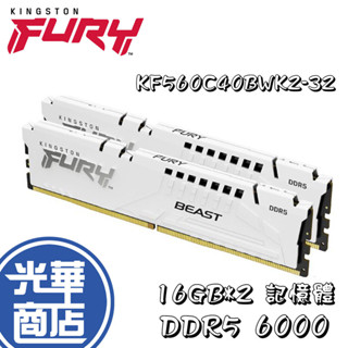 Kingston 金士頓 FURY 獸獵者 DDR5 6000 16GB*2 KF560C36BWEK2-32 -64