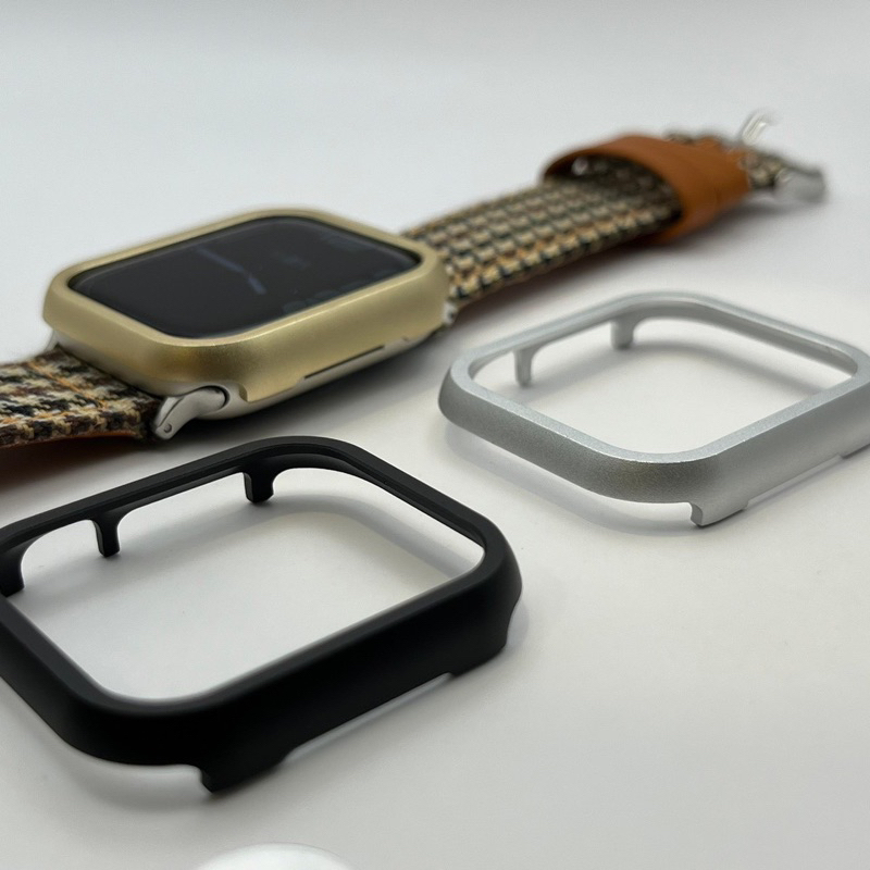 【JS】鋁合金邊框 防摔保護殼 現貨 超美 保護套 適用Apple Watch S7/S8 41/44/45m