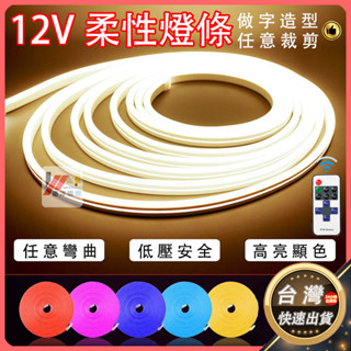臺灣 現貨 12V LED矽膠霓虹燈條 2.5公分一剪 矽膠軟性燈條 做字造型 創意燈帶 戶外防水燈條 廣告 招牌軟燈條