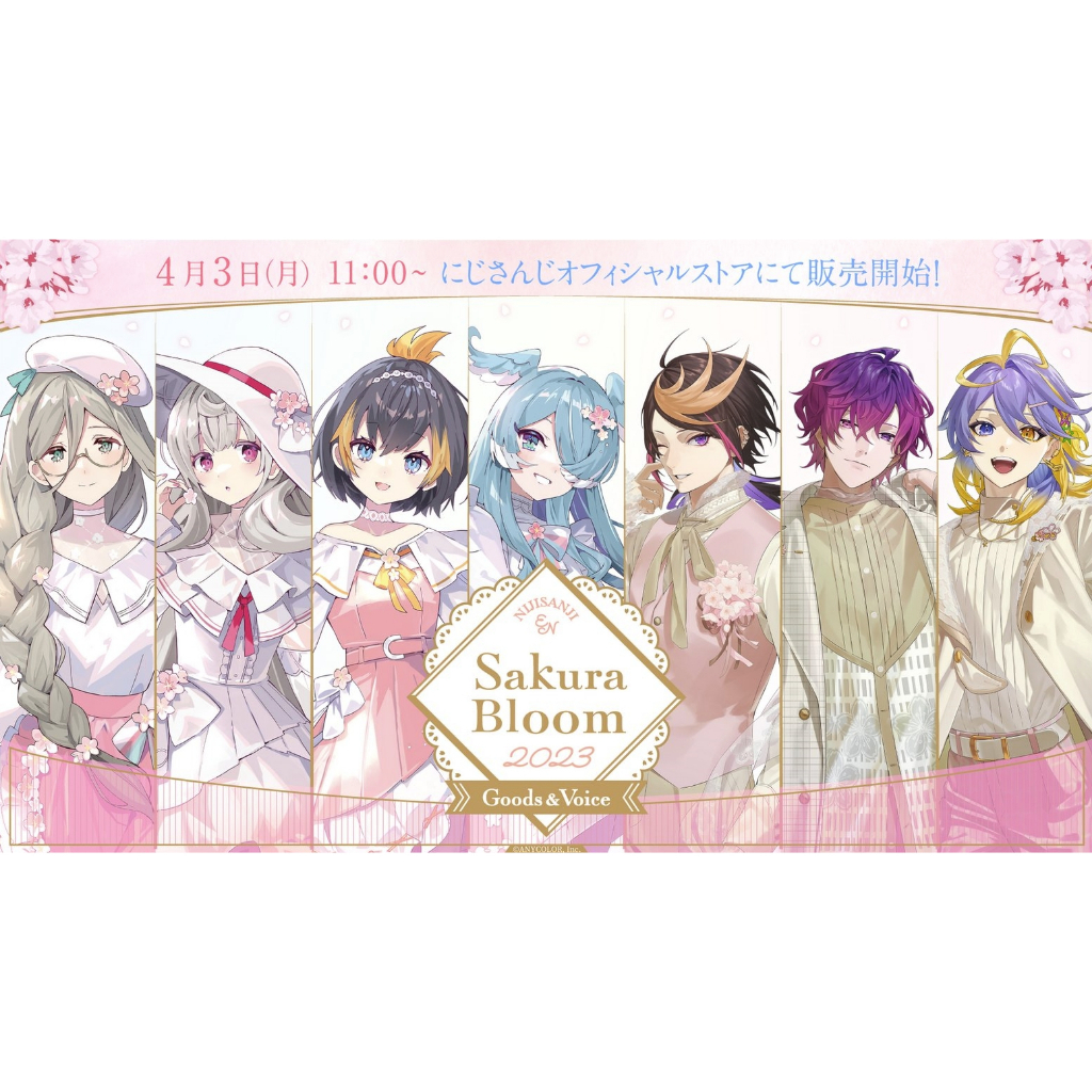 【新春出清】Sakura Bloom 2023 正版 NIJISANJI EN 櫻花 立牌 徽章 資料夾 髮圈 日達