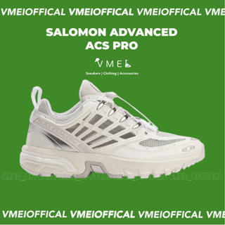 【VMEI】SALOMON ACS PRO 戶外跑鞋 越野跑鞋 機能 休閒 運動鞋 全白
