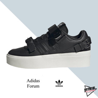 ADIDAS FORUM BONEGA 厚底 皮革 黑白 扣環 增高 女鞋 GX4423【彼得潘】