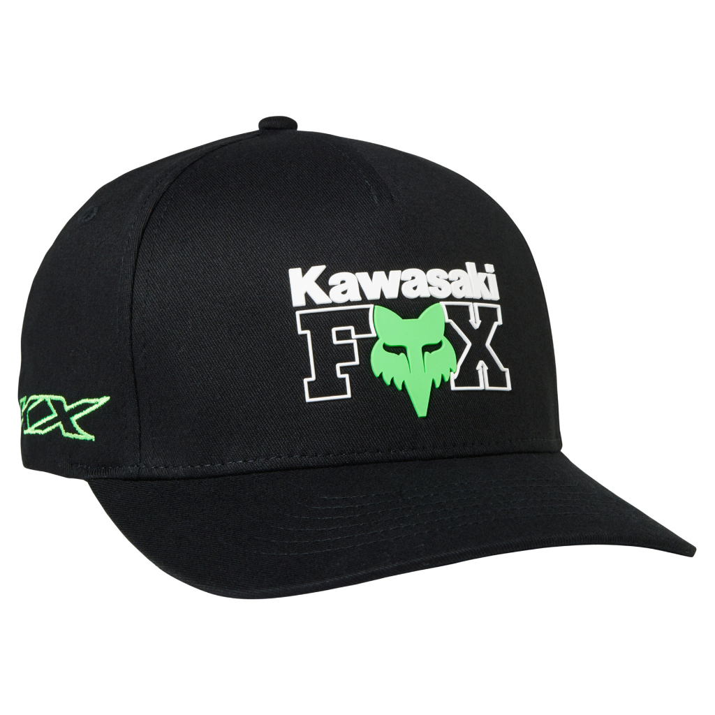 【德國Louis】Fox Kawasaki Kawi 帽子 黑色川崎聯名騎士潮帽棒球帽21812494 21812495