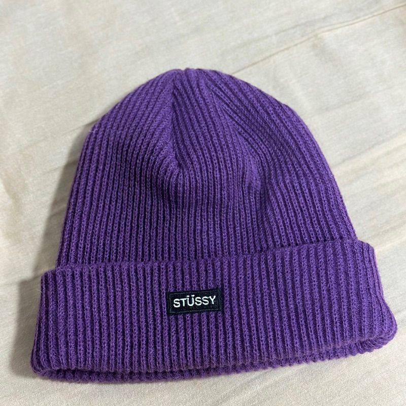 stussy 毛帽（紫）