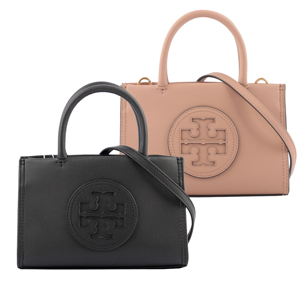 TORY BURCH Ella 圓形標誌牛皮迷你二用托特包(任選) 145613