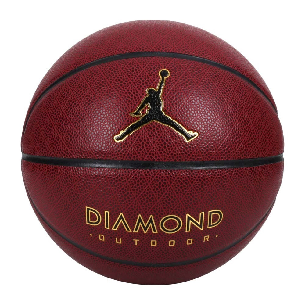 NIKE 耐吉 JORDAN DIAMOND OUTDOOR 8P 7號籃球 室外 深酒紅黑金J100825289107