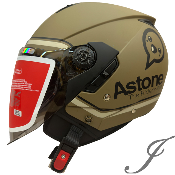 ASTONE RST AQ11 平拿鐵咖啡卡其 輕量四分之三 內墨鏡 半罩 安全帽