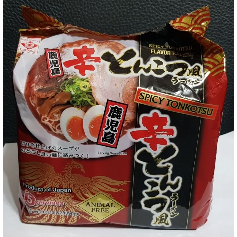 日本 東丸鹿兒島豚骨風味拉麵-辣味 390g