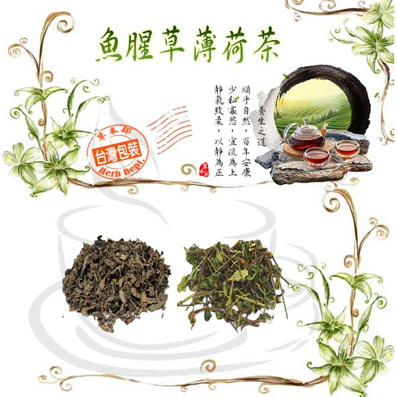 魚腥草薄荷茶 魚腥草 薄荷 養生茶 花草茶 魚腥草茶 降火氣 潤喉 茶包【買五袋送一袋/蝦皮代開電子發票】一木