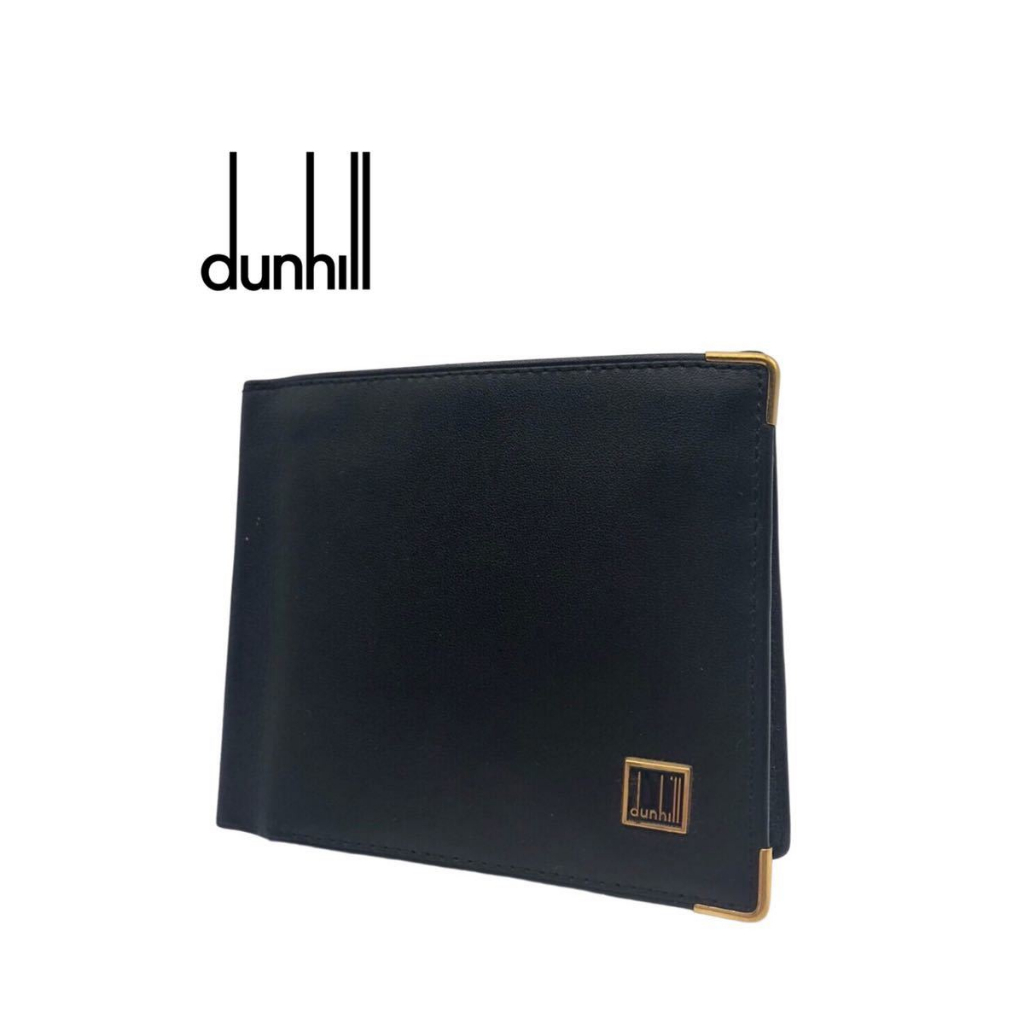 【特價優惠中】英國百年男士名牌 dunhill 100%全新 未使用過 二折短皮夾  小牛皮製 國外購回