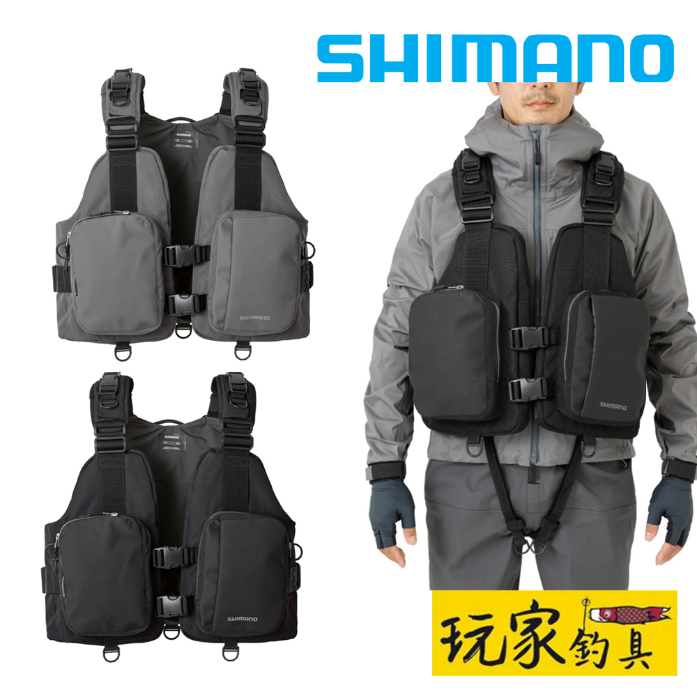 ｜玩家釣具｜SHIMANO VF-036V 速拆涉水釣救生衣 路亞救生衣