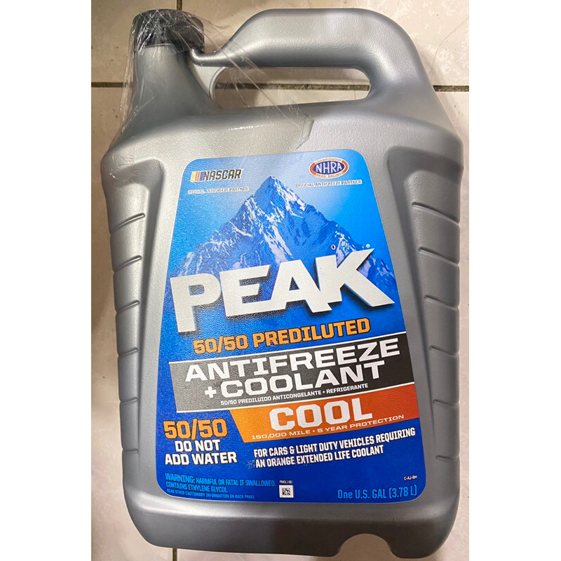 PEAK COOL 50/50 ANTIFREEZE 長效型 水箱精 防凍液 50% 橘色 AF850