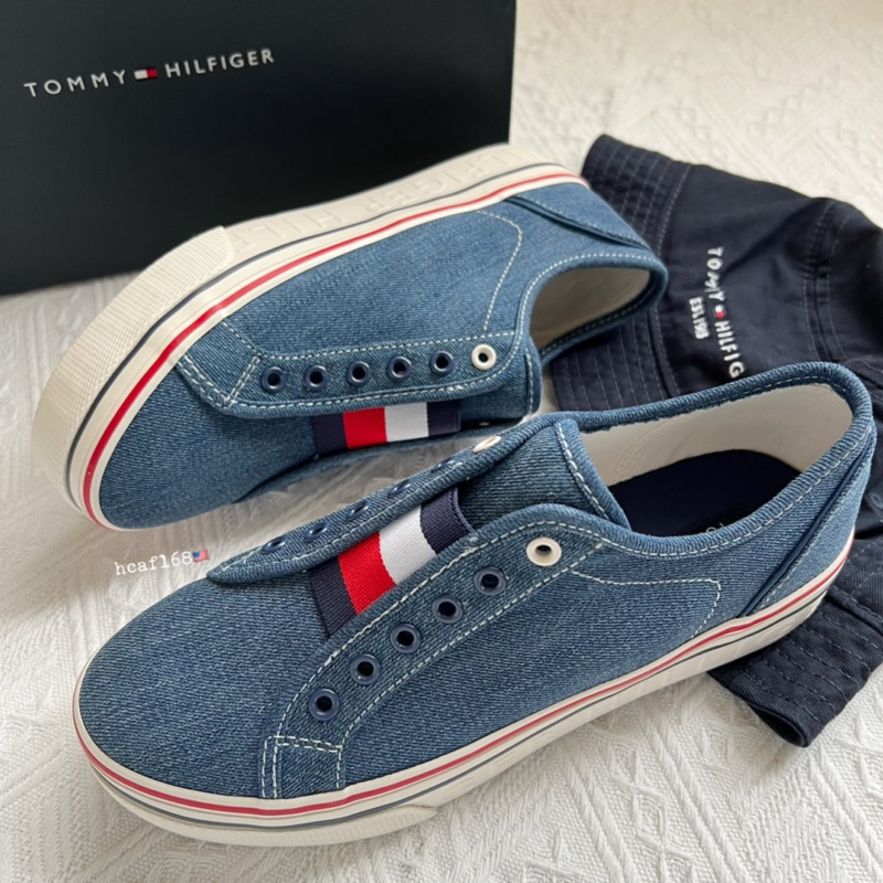 有鞋盒【限時折扣預購】 美國代購🇺🇸Tommy Hilfiger 懶人鞋 小白鞋 女鞋 休閒鞋 Tommy 牛仔厚底鞋