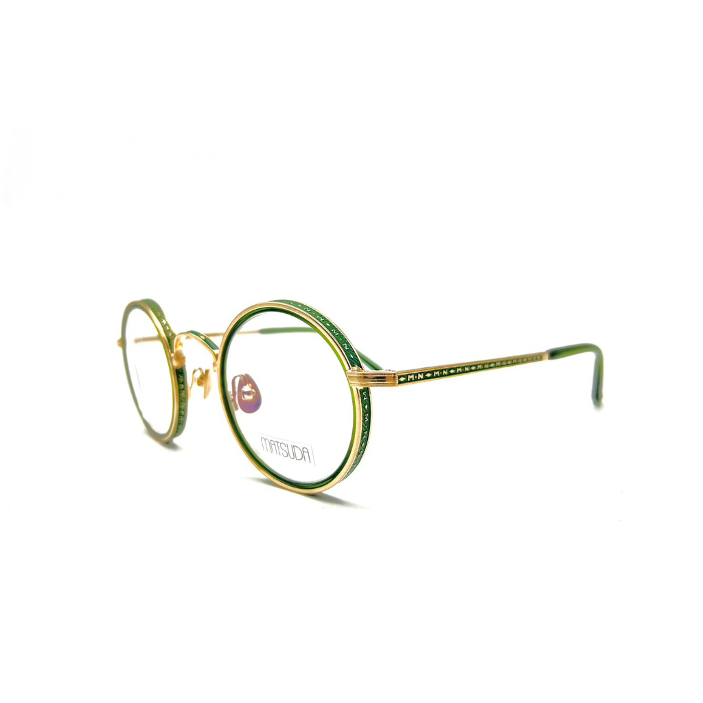 ✅🏆限量紀念款 🏆[檸檬眼鏡] Matsuda M3100-i BG-GRN 圓形鈦金屬綠色鏡框 40週年紀念款