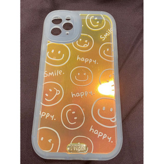iPhone 11 Pro Max雷射笑臉滿版手機殼Smiley Face Lazer Reflection Case