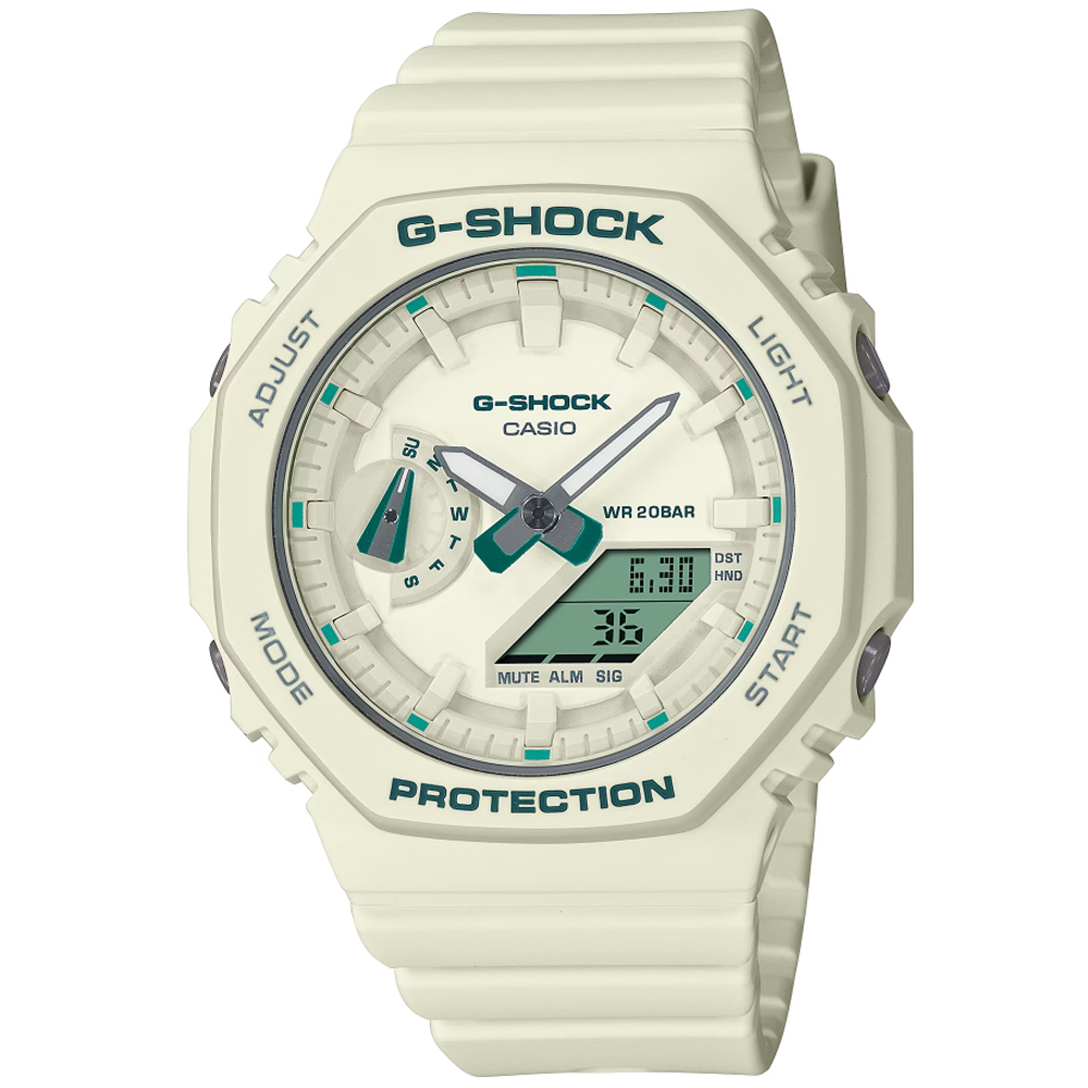 【聊聊甜甜價】CASIO G-SHOCK 農家橡樹 簡約雙顯腕錶 GMA-S2100GA-7A
