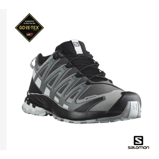 新品【Salomon】男 XA PRO 3D 防水健野鞋『磁灰/暴綠/白』417354 登山/健行/野跑鞋