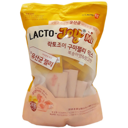 現貨 韓國代購回台 LACTO-FIT Joy 鍾根堂夾心軟糖25g x 24包 益生菌軟糖 芒果口味 桃子口味