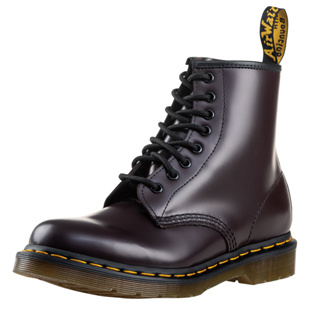 Dr.Martens 馬汀 1460 SMOOTH 硬皮平底8孔綁帶短筒靴 咖啡紅 真皮馬丁休閒鞋 女 27277626