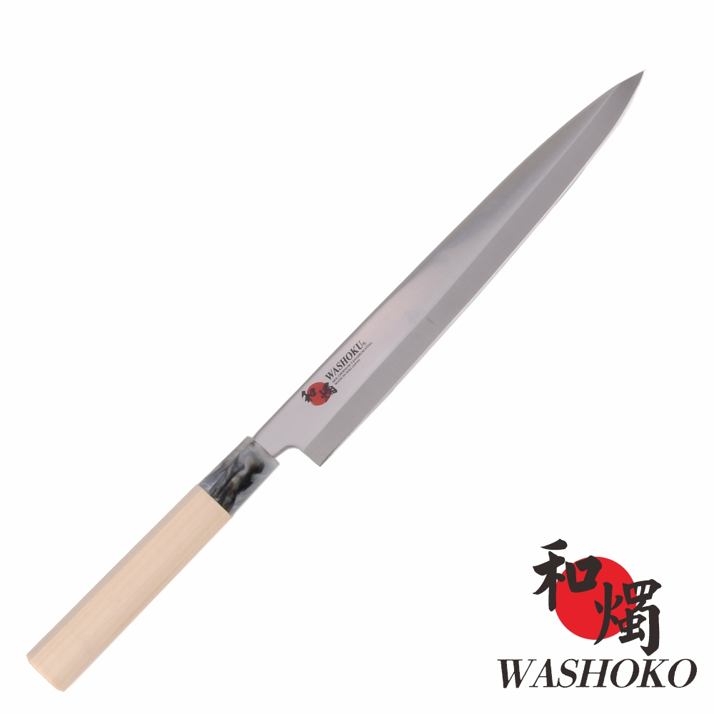 【日本和燭】原木生魚片刀 24CM (日本鋼材 菜刀 料理刀)