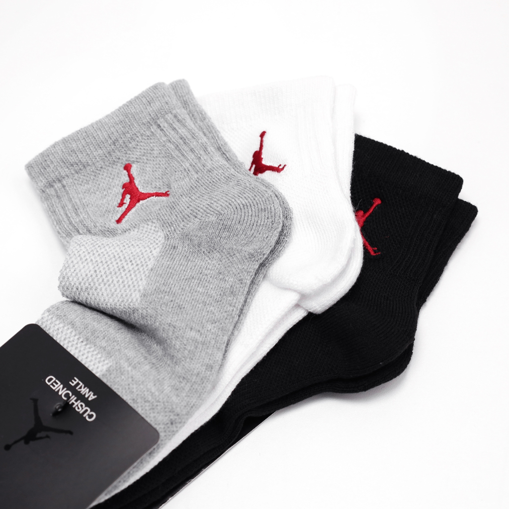Nike 襪子 Jordan 童襪 黑白灰 厚底 毛巾布 高筒 長襪 JD2113041GS-003 楠希 nanc