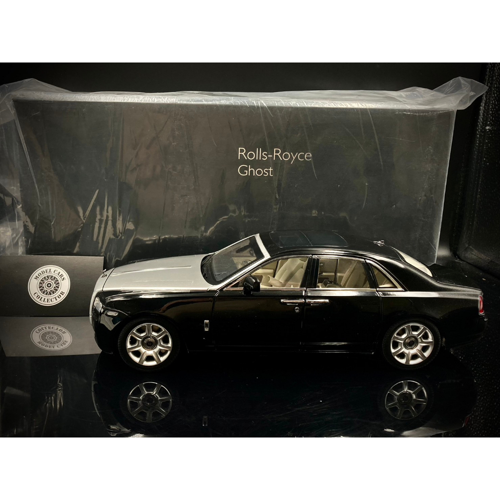 【收藏模人】原廠精品 Kyosho Rolls Royce Ghost 熊貓色 勞斯萊斯 模型車 1:18 1/18