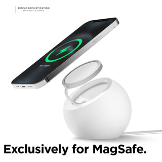 Magsafe矽膠無線充支架 無線磁吸充固定支架 防滑 迷你桌面手機支架 iPhone充電架 45度角斜角設計