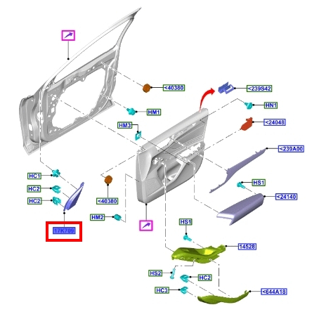 【JT福特原廠】FOCUS MK4 19- 正廠 A柱飾板 內飾板