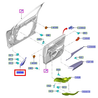 【JT福特原廠】FOCUS MK4 19- 正廠 A柱飾板 內飾板