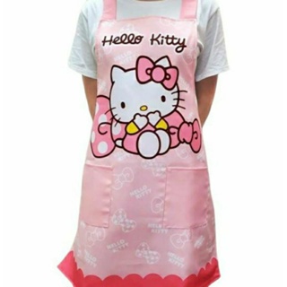 三麗鷗 圍裙 KITTY 正版 工作圍裙 廚房用品 圍裙 緞帶圍裙 煮菜 廚房用具 Kitty圍裙