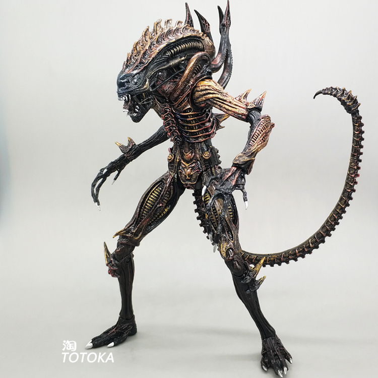 7寸異形狗大戰鐵血戰士手辦契約模型Alien 可動人偶玩具母后 NECA熱賣