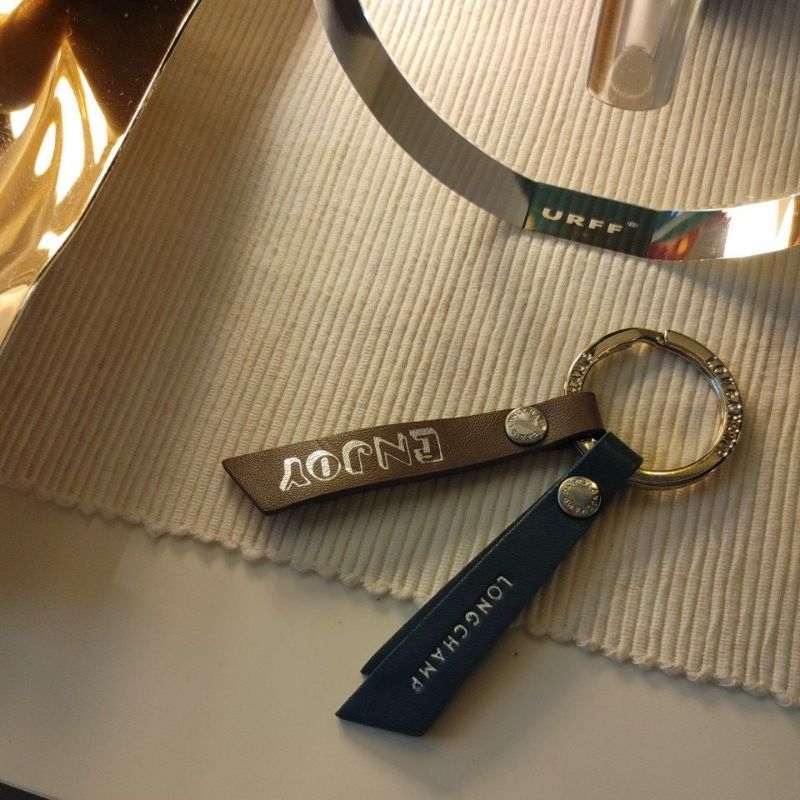 法國品牌 LONGCHAMP 皮革鑰匙圈