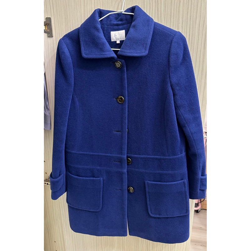 IRIS 寶藍色 M號 羊毛大衣 外套 8-9成新