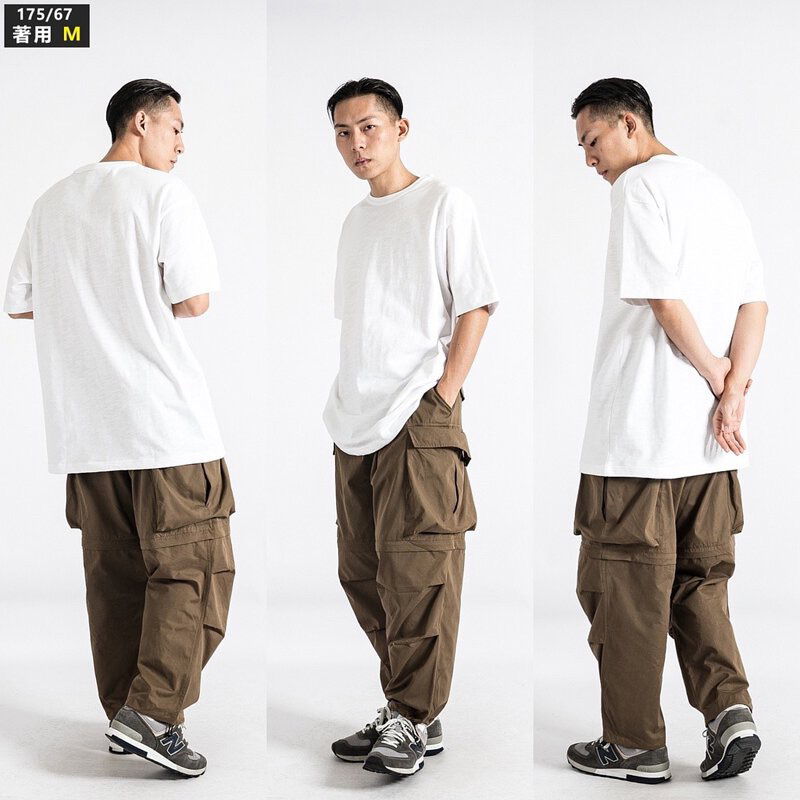 JKS-AGILITY Loose Pocket Pants 可拆式尼龍六口袋長褲 H35 [棕]