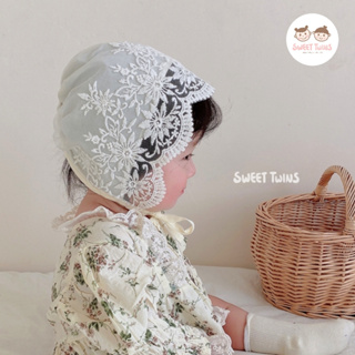 台灣現貨🇹🇼純色蕾絲花朵嬰兒帽 寶寶蕾絲帽子 簍空寶寶帽子 女嬰帽子 女寶帽子 【Sweet Twins】