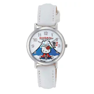吾人智販 三峽大有 絕版好物  KT 凱蒂貓 日本製 皮革手錶 4966006059175