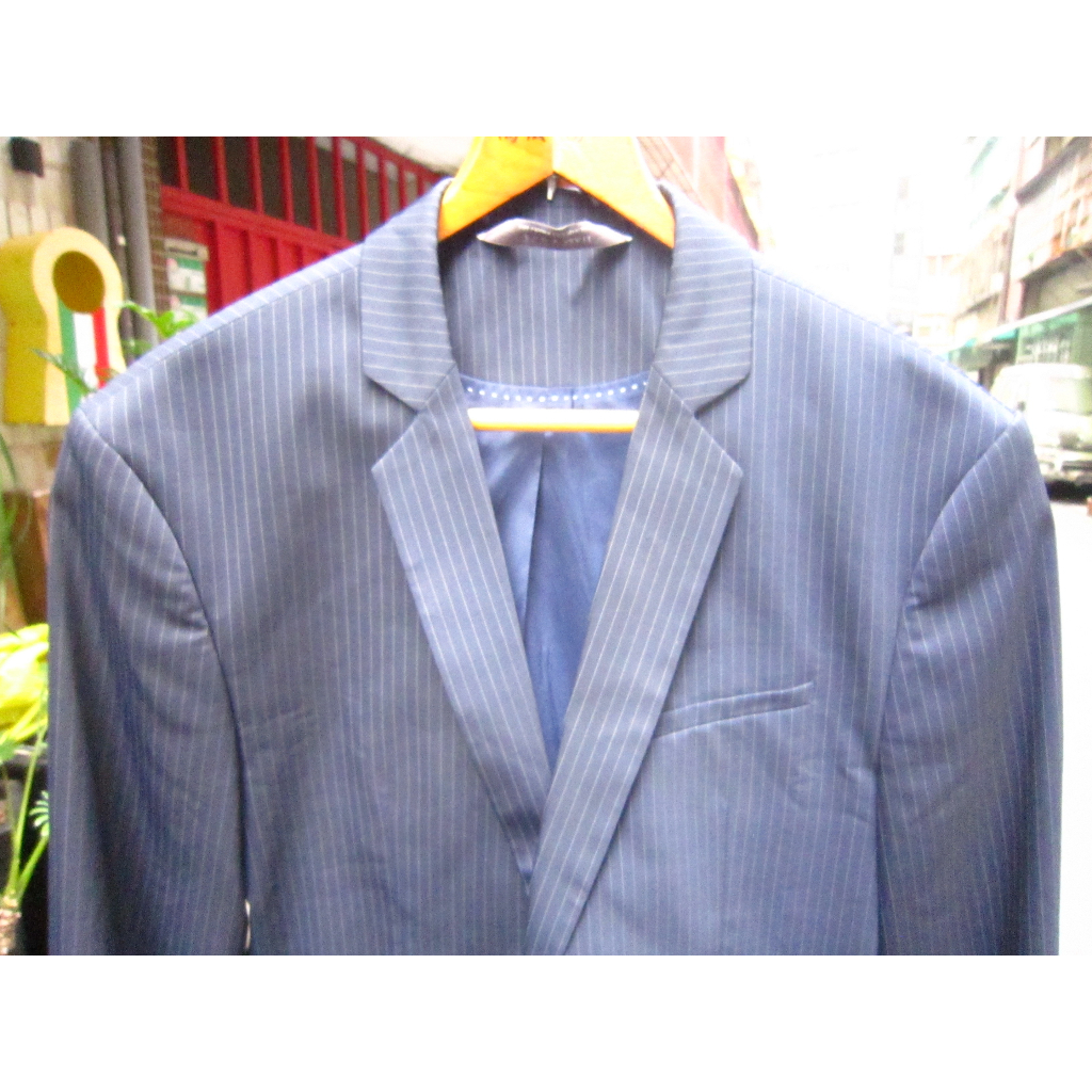 台北自售:ZARA專櫃經典黑色條紋合身FIT西裝外套