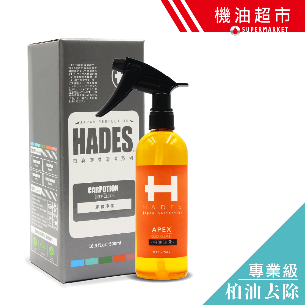 【Hades-柏油去除劑】柏油/殘膠/樹汁/蟲屍/殘蠟 去除 全乳化配方 快速溶解 不傷烤漆 洗車必備 黑帝斯