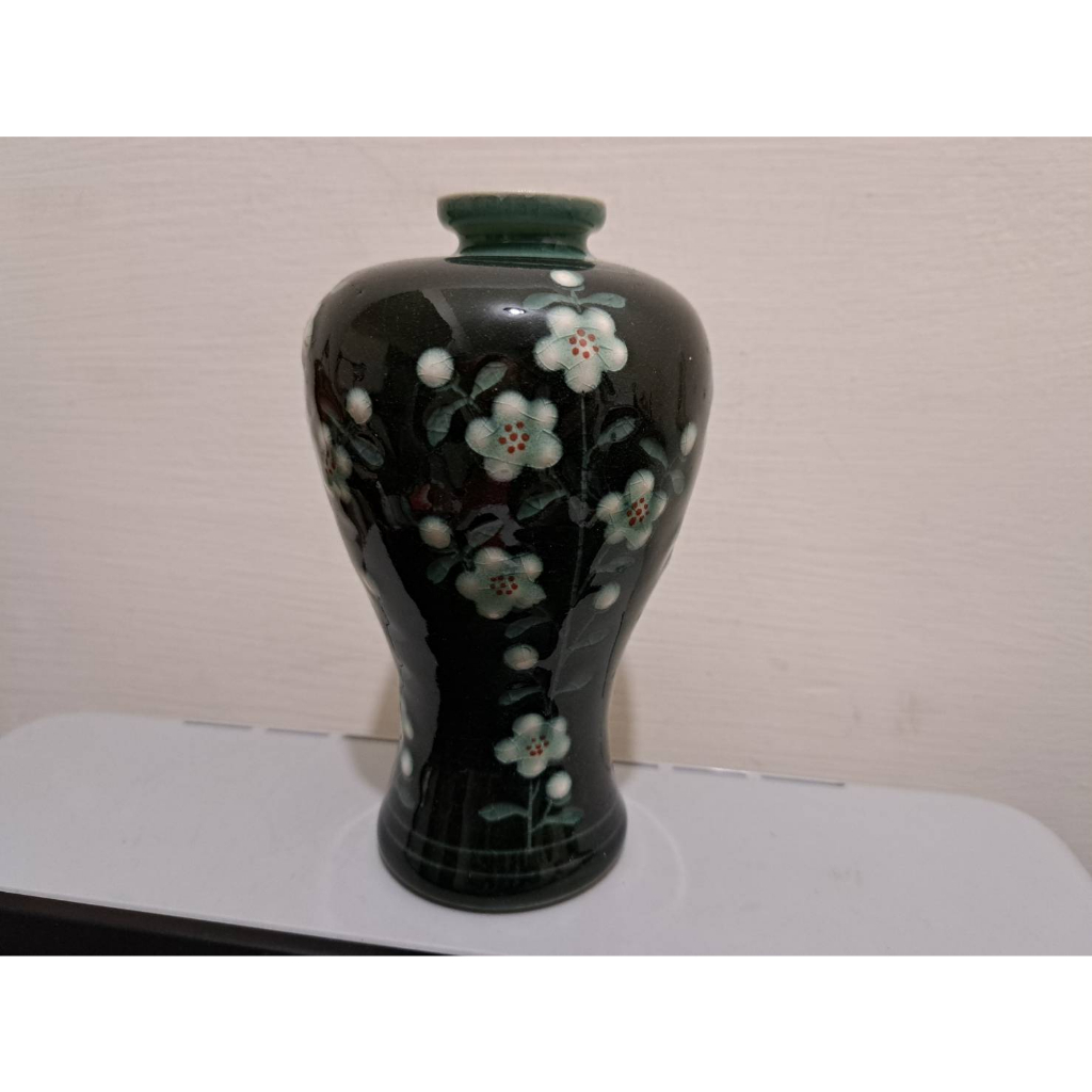 韓國青瓷 小花瓶 高約15公分